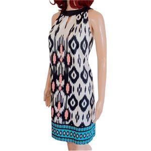 Maggy L Tribal Print Sheath Dress